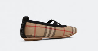 Burberry Classic Vintage Caro Design Ballerinas