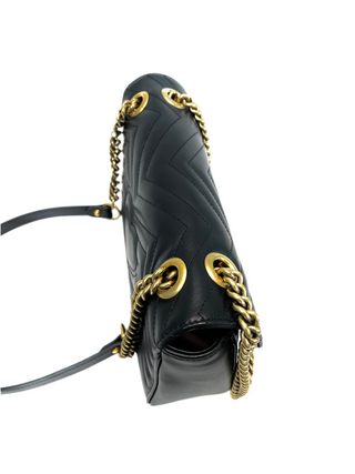 Gucci Marmont Medium Black Leather Bag