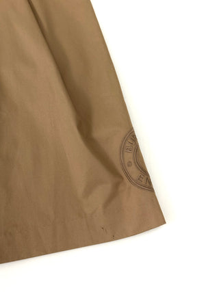 Burberry Beige Skirt with round Brand Logo Embroidery