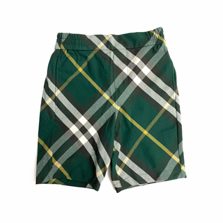 Burberry Green Classic Caro Patch Cotton Elastic Waist Shorts