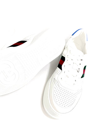 Gucci White Blue GG Sneakers