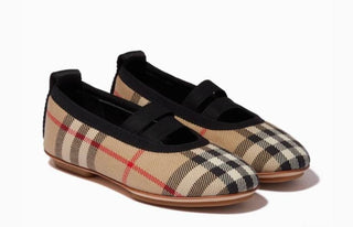 Burberry Classic Vintage Caro Design Ballerinas