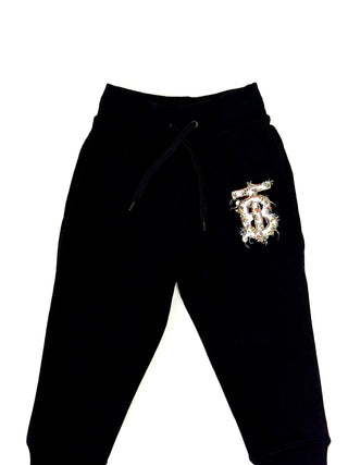 Burberry Black TB Logo Jogger Pants