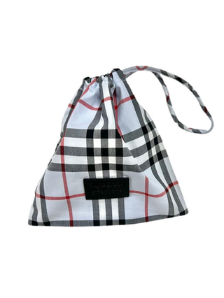 Burberry Checkered Drawstring Pouch