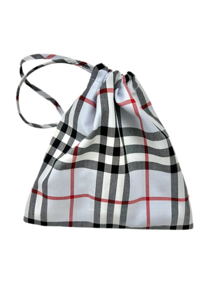 Burberry Checkered Drawstring Pouch