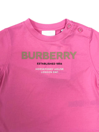 Burberry Pink with Gold Name Logo T’shirt