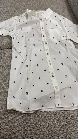 Burberry White with TB Logo Print