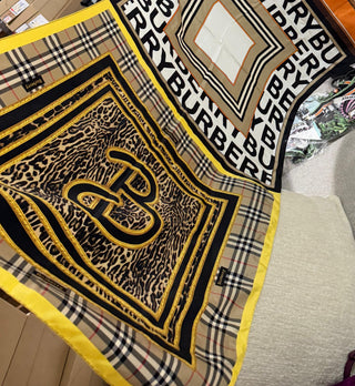 Burberry Silk Yellow Scarf