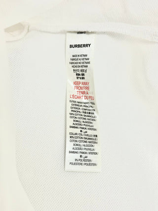 Burberry White Icon Stripe Polo Shirt