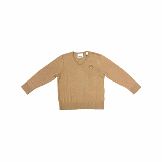 Burberry Beige Cashmere Pullover with Iconic Bear