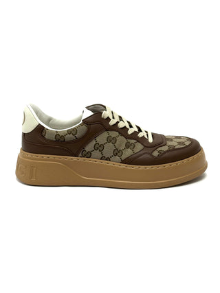 Gucci Classic Monogram Brown Beige Sneakers