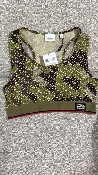 Burberry TB Dark Green Crop Top