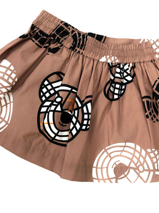 Burberry Brown Iconic Bear Logo Skirt