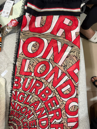Burberry Beige Red Scarf