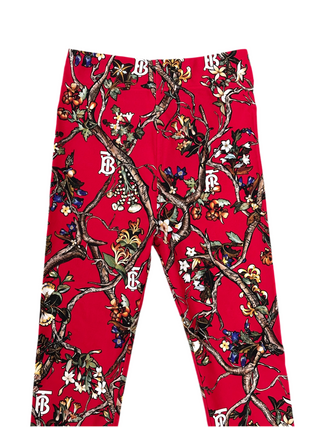 Burberry Red TB Logo Leggings