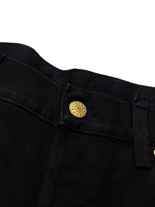 Gucci Black Denim Jeans with Gucci Embroidery