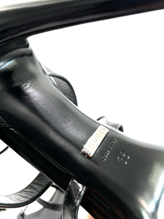 Gucci Black Horsebite Sandal Heels
