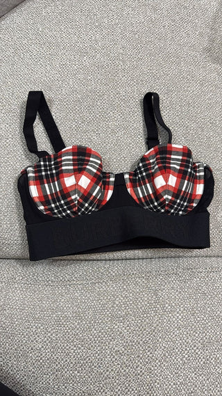 Burberry Black Red Bra
