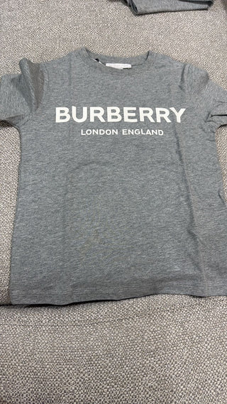 Burberry Grey with White Logo Print
