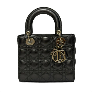 Lady Dior Mettalic Dark Grey Cannage Lambskin
