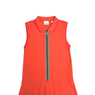 Burberry Orange Icon Stripe Polo Dress