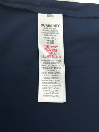 Burberry Navy Blue Embroidered Logo Shirt