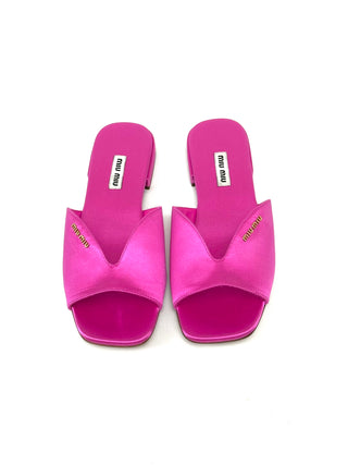 Miu Miu Silk Slippers