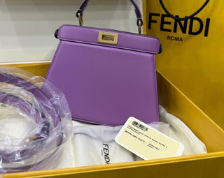 Fendi Violet Shiny Nappa Peekaboo I See You