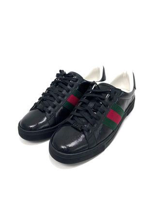 Gucci Black GG Shiny Sneakers