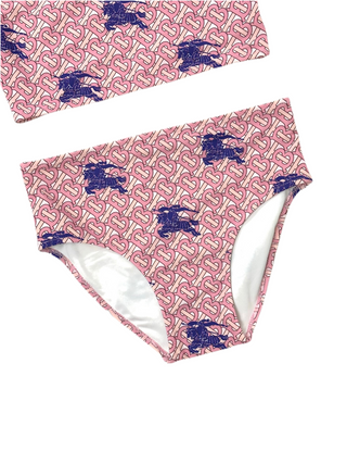 Burberry Pink Blue Horse Logo Bikini