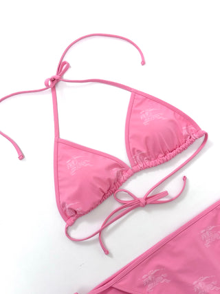 Burberry Pink Horse Logo Padded Bikini