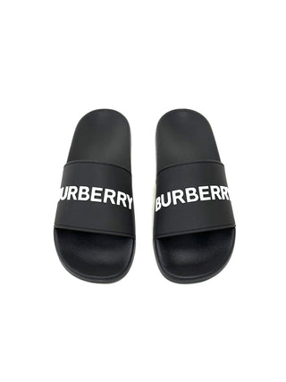 Burberry Black Rubber Slides