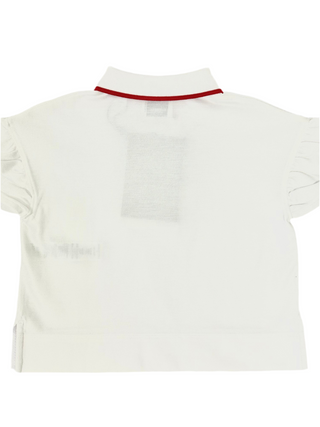 Burberry White Icon Stripe Polo Shirt