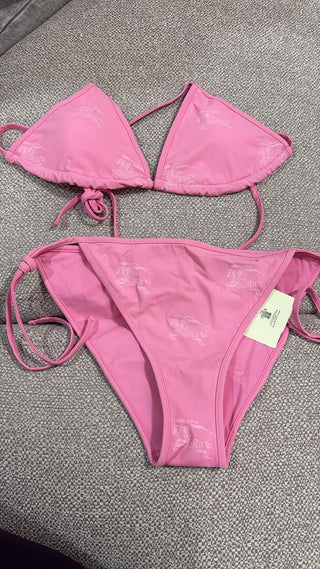 Burberry Pink Horse Logo Bikini