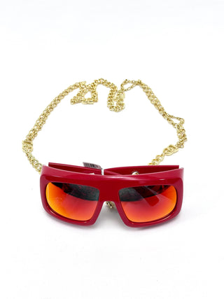 Dolce and Gabbana Therapy Sunglasses with Chain Red