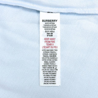 Burberry Light Blue Polo Dress with Brand Name Logo
