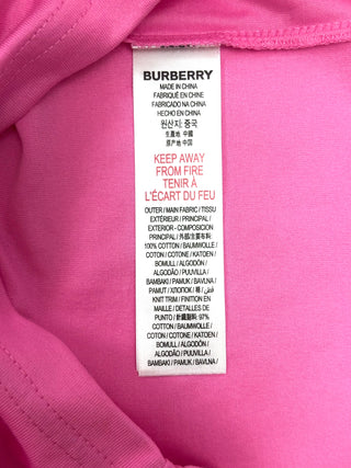 Burberry Pink with Gold Name Logo T’shirt