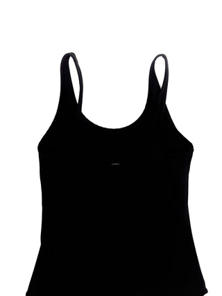 Burberry Black Swimsuit with Orange Brand Name Logo Print