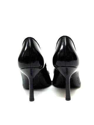 Burberry Calf Grain Black Leather Heels
