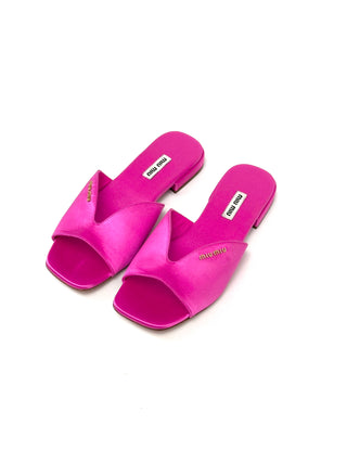 Miu Miu Silk Slippers