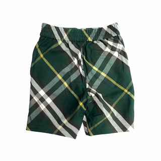 Burberry Green Classic Caro Patch Cotton Elastic Waist Shorts