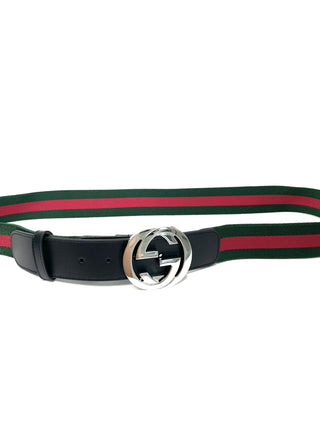 Gucci Classic Color Belt with Silver Blondie Buckle