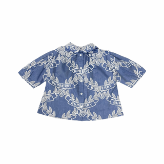 Burberry Soft Denim Shirt with Collar and Button in the back