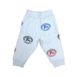 Burberry Baby Blue Jogger Pants with Colourful Brand Name Logos