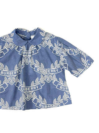 Burberry Soft Denim Shirt with Collar and Button in the back