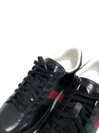 Gucci Black GG Shiny Sneakers