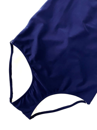 Burberry Navy Blue Back Classic Stripe Swimsuit