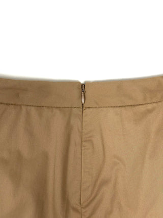 Burberry Beige Skirt with round Brand Logo Embroidery