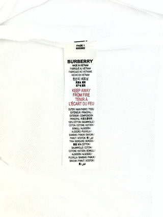 Burberry Classic Vintage Detailed White Polo Dress