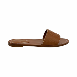 Louis Vuitton Brown Leather Flat Mules
